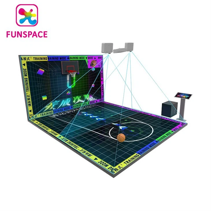 Indoor Basketball Arcade Machine Interactive Projector Games